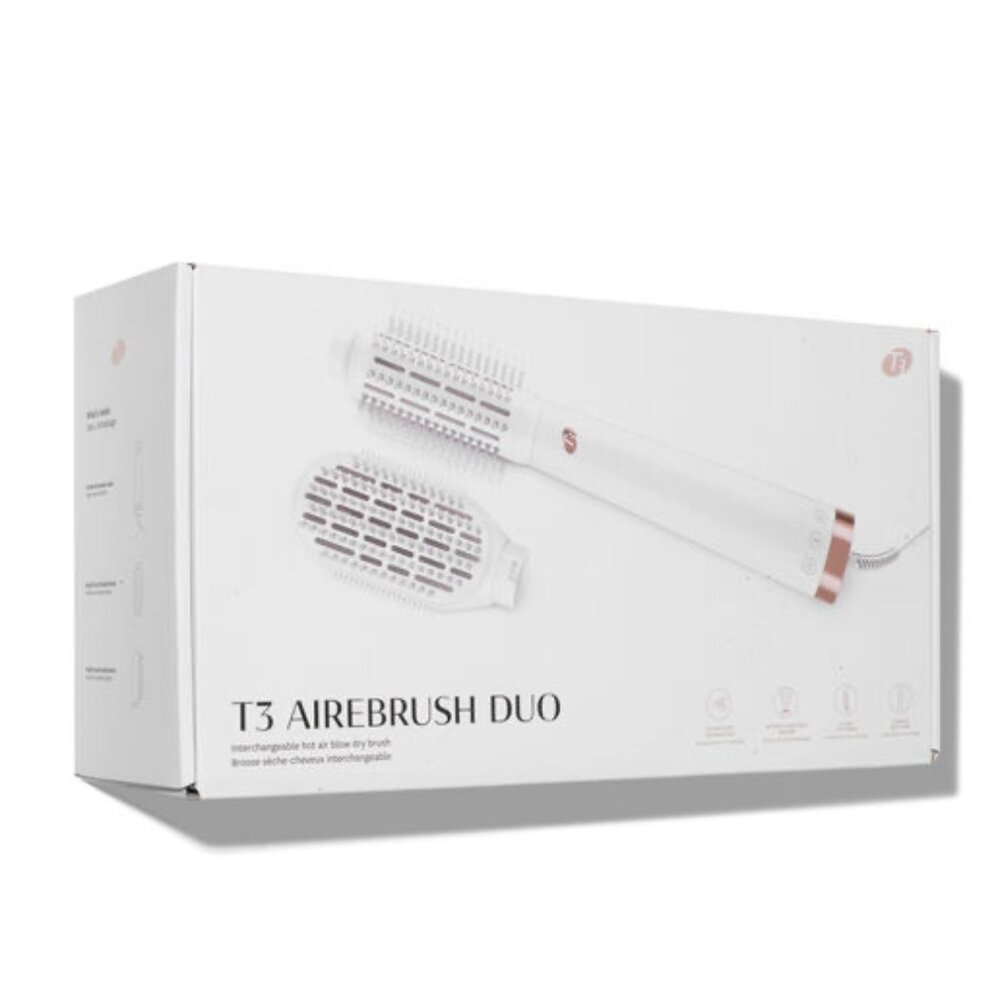 T3 AIREBRUSH DUO Dual-Attachment‎ Blow Dry Brush NWT